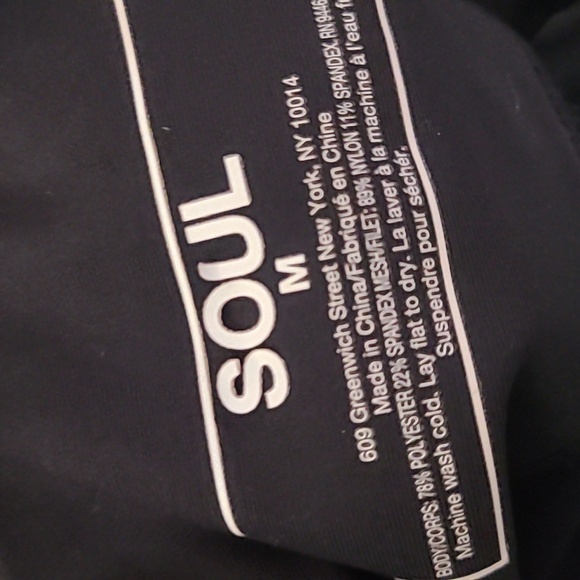 SoulCycle Velvet Flocked Floral Print Leggings In Black Size Medium - Picture 4 of 5